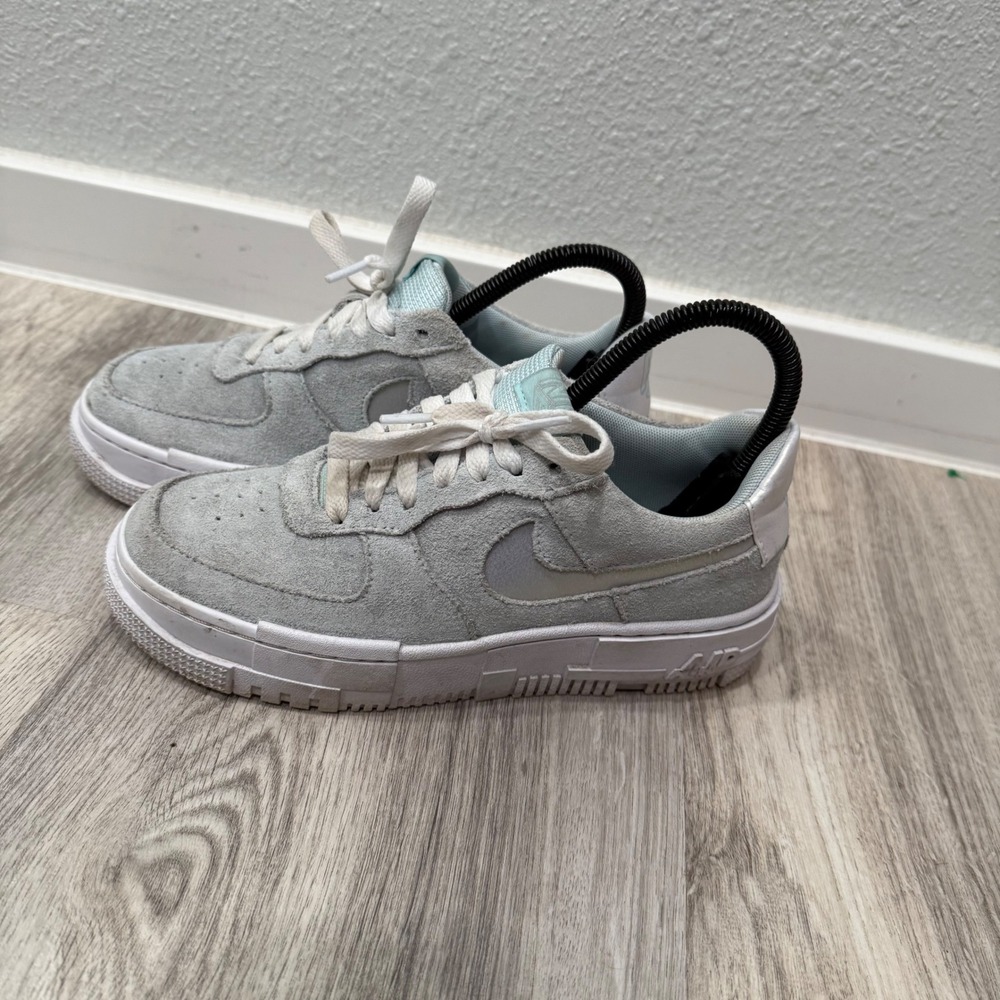 Nike Air Force 1 Pixel SE Light Gray Suede Women's Sneakers Casual Shoes